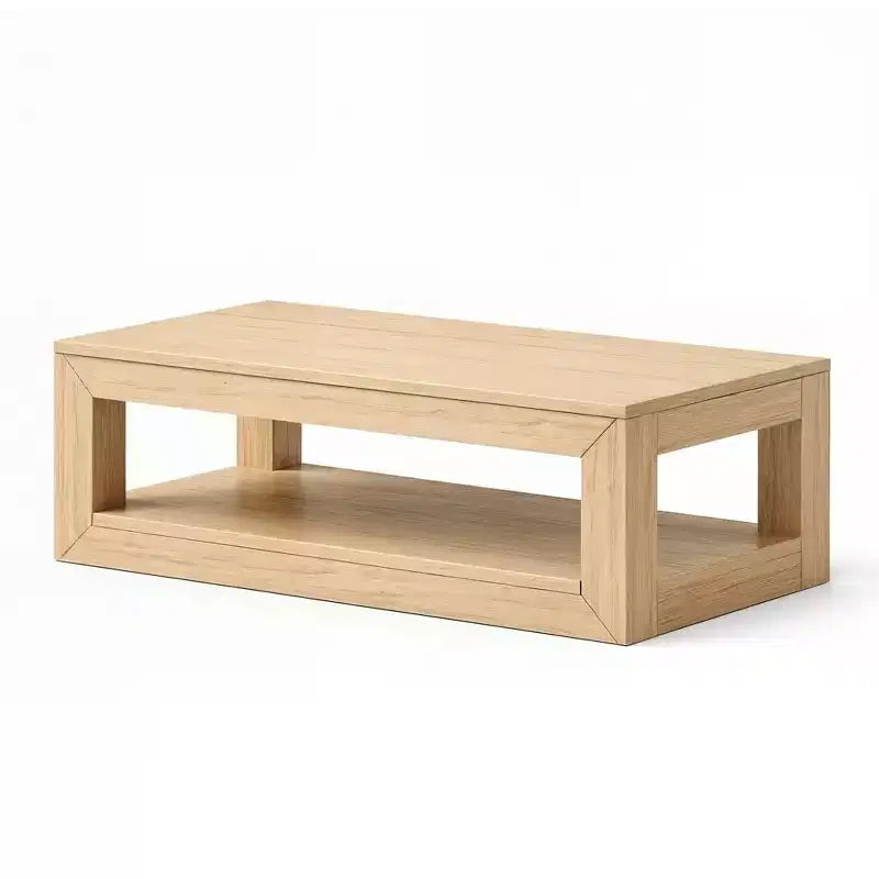 Tavolino da caffè rettangolare moderno con ripiano inferiore (1220 mm x 610 mm)