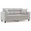 vidaXL 3-Seater Sofa with Pillows Couch Settee Dark Gray Microfiber Fabric