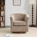 Christopher Knight Home Harlow Modern Wooden 360 Swivel Velvet Upholstered Accent Chair
