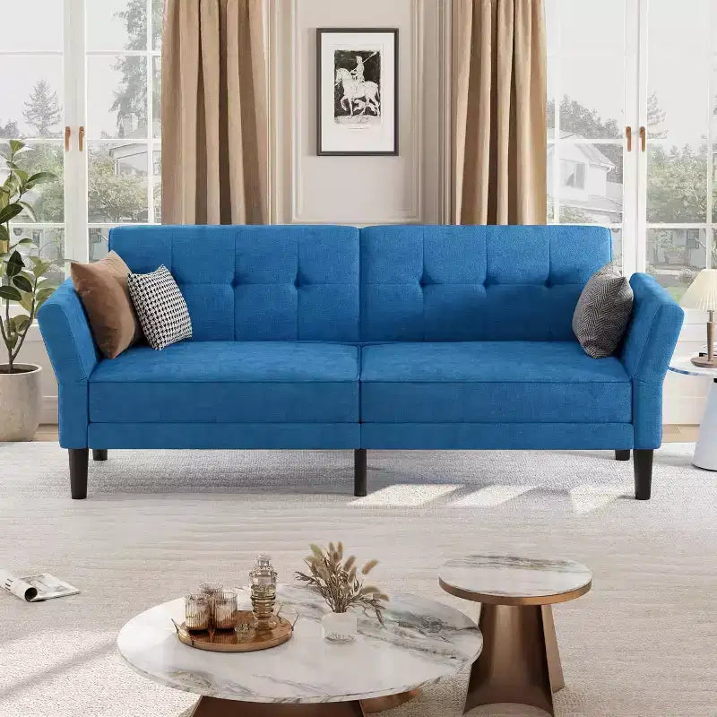 89 Futon divano letto, divano letto convertibile con schienale e braccioli regolabili, divano letto moderno a due posti per soggiorno, camera da letto, appartamenti