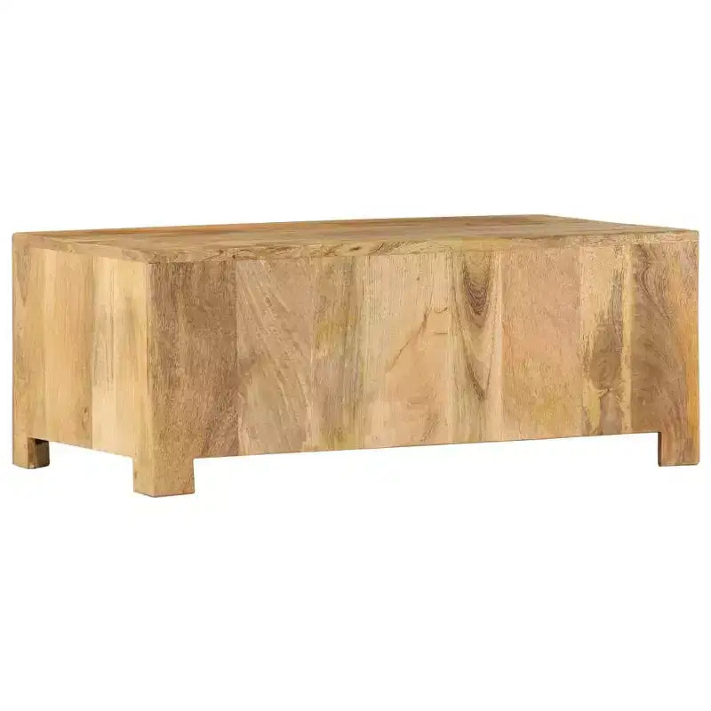 Tavolino da salotto con 4 cassetti, 89,9 x 50 x 35 cm, in legno massello di mango
