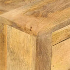 Tavolino da salotto con 4 cassetti, 89,9 x 50 x 35 cm, in legno massello di mango
