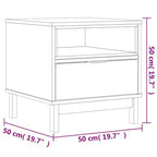 Tavolino 50 x 50 x 50 cm, in legno massello di pino