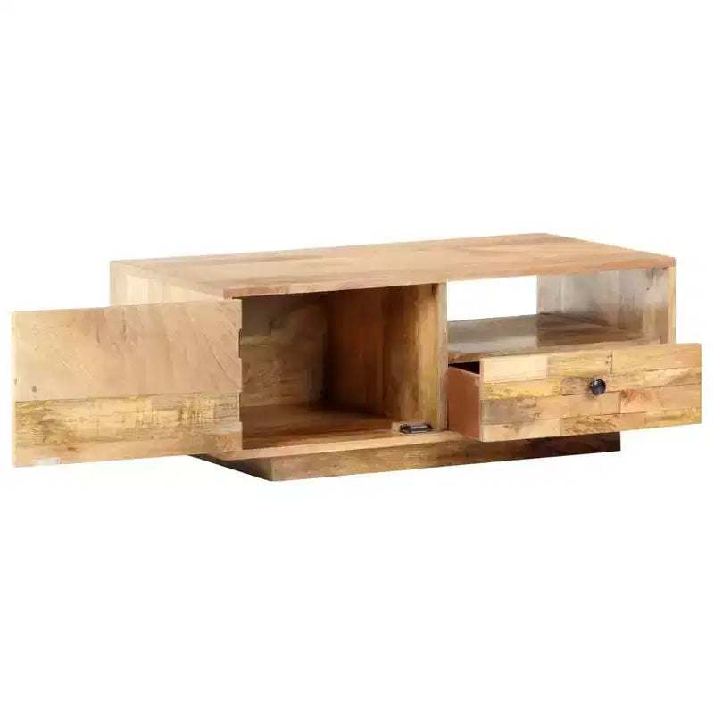 Tavolino da caffè 89,9 cm x 50 cm x 35 cm, in legno massello di mango