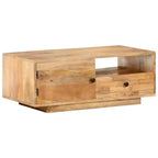 Tavolino da caffè 89,9 cm x 50 cm x 35 cm, in legno massello di mango