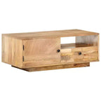 Tavolino da caffè 89,9 cm x 50 cm x 35 cm, in legno massello di mango