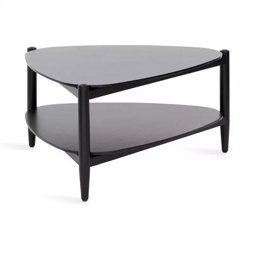 Kate and Laurel Knowlton Wood Coffee Table, 32x31x17, Black