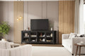 Acekool 65 Inch TV Stand, Entertainment Center with 4 Glass Doors, Storage Cabinet for Living Room