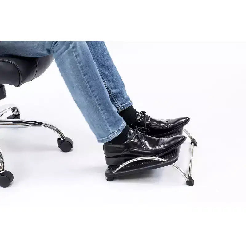 Poggiapiedi Ergonomico Inclinabile Sotto Scrivania, Supporto Piedi Regolabile per Ufficio, Ampia Piattaforma
