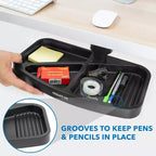 Vassoio portaoggetti girevole sotto la scrivania, organizer ergonomico da sottopiano per forniture da ufficio