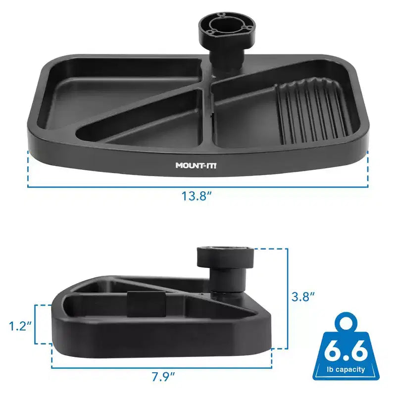 Vassoio portaoggetti girevole sotto la scrivania, organizer ergonomico da sottopiano per forniture da ufficio