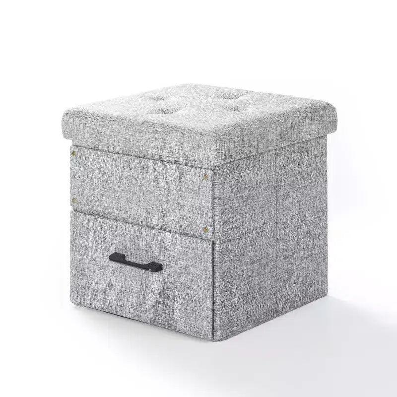 Pouff contenitore collassabile da 15 pollici con cassetto
