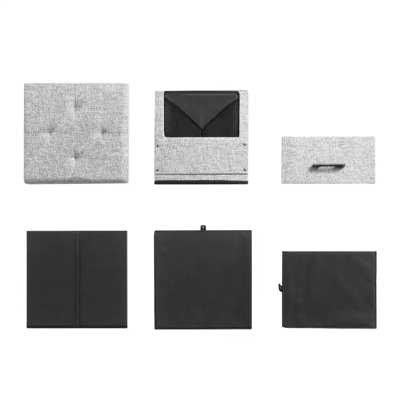 Pouff contenitore collassabile da 15 pollici con cassetto