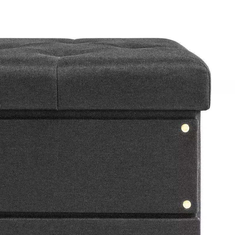 Pouff contenitore collassabile da 15 pollici con cassetto